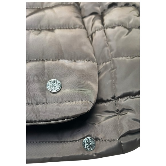 CeeKlein Brown Large Quilted Puffer Tote and Crossbody Bag with Strap Nylon New - Picture 15 of 16